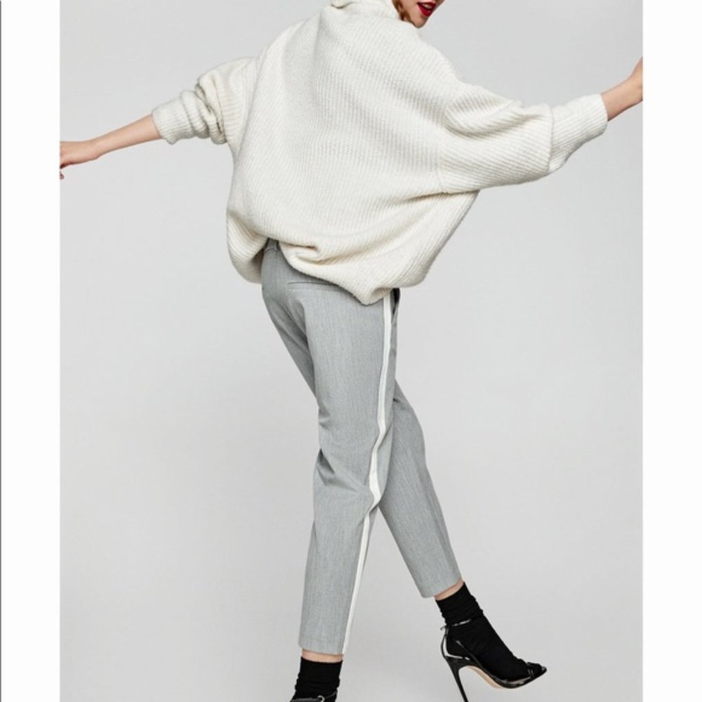 Zara Trafuluc Grey Cropped Pants